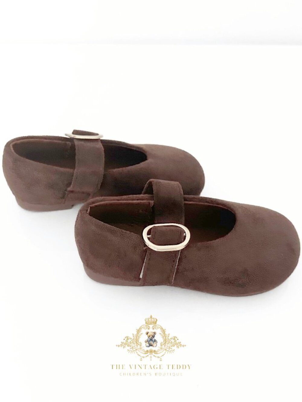 NWT Adorable Girls Mary Jane Flats Children's Shoes Kids Shoes Chocolate Brown 8